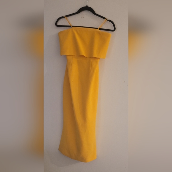 C/MEO Entice Golden Yellow Strapless Dress. Size Small/ US 4. - Picture 8 of 11